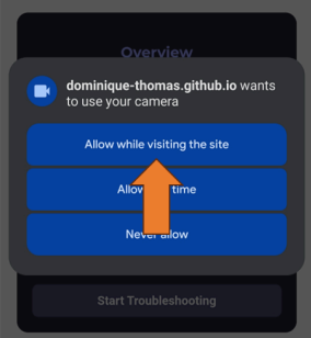 Camera Access Prompt